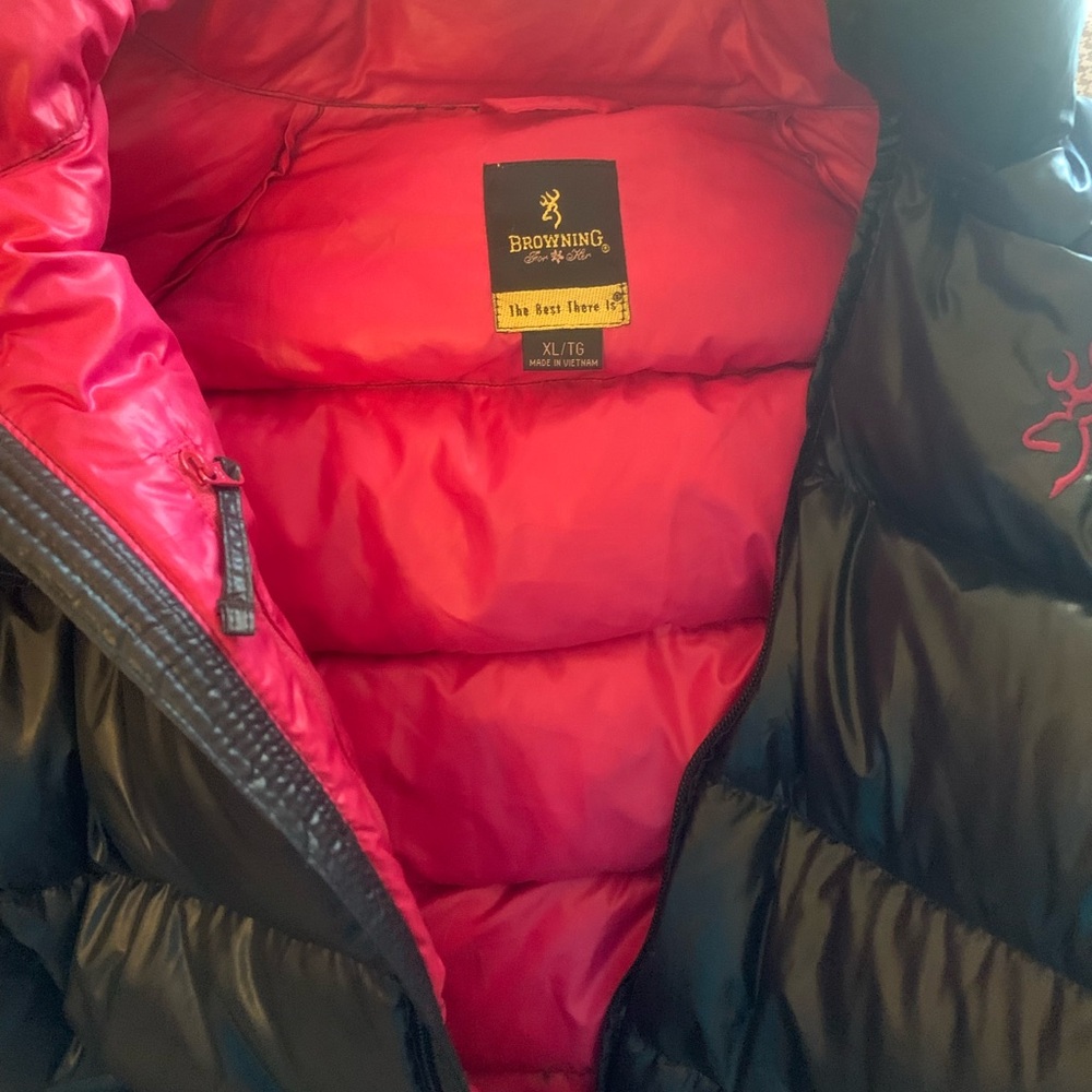 Browning women’s duck down filled size XL/TG bungee adj cuffed sleeves